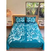 Hand Painted Rayon Bedsheet Set King Size
